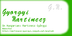gyorgyi martinecz business card