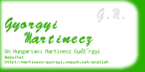 gyorgyi martinecz business card